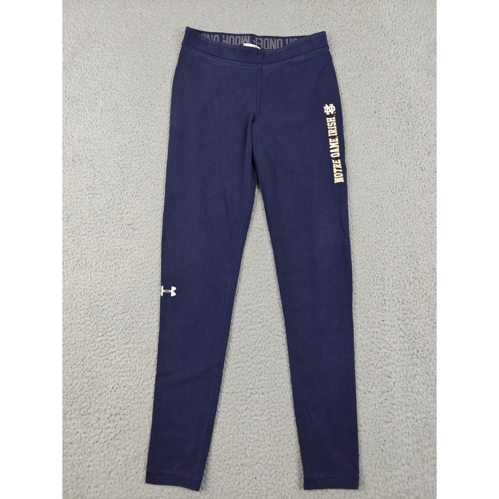 Notre Dame Fighting Irish Pants Womens Small Blue NCAA Football Under Armour